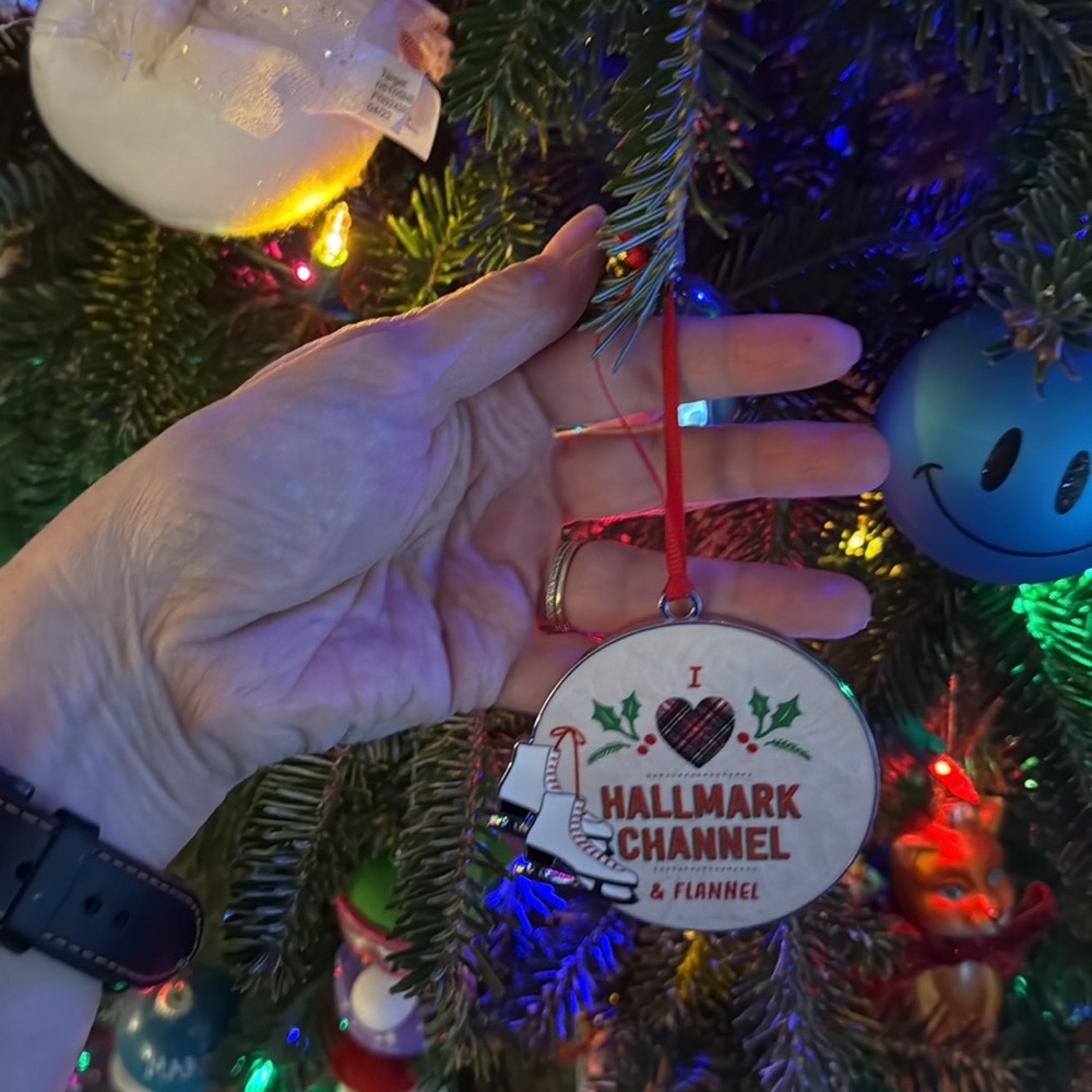 I ❤️ HALLMARK CHANNEL & FLANNEL ornament